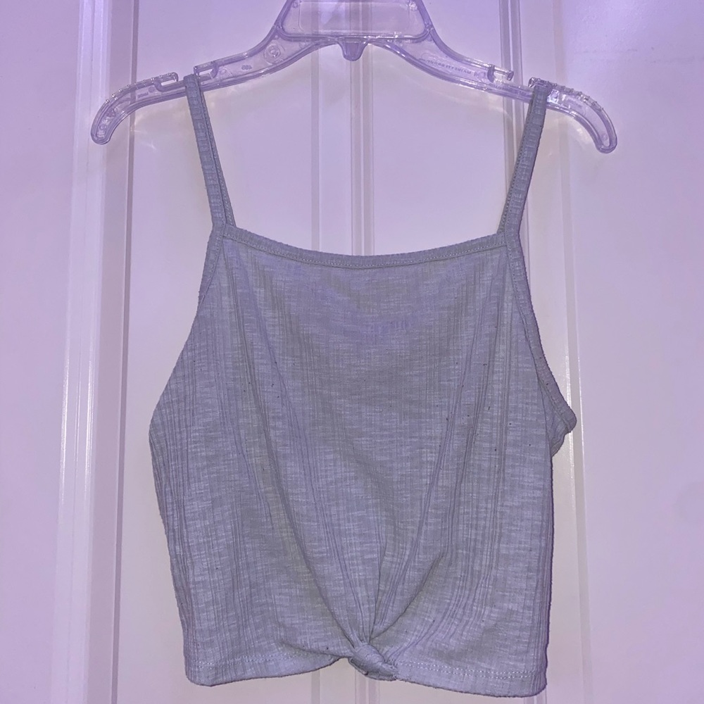 Mint Tank Top With Tie Detail from Garage